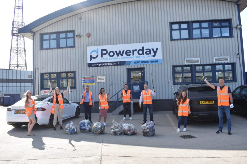 Litter picking with Powerday