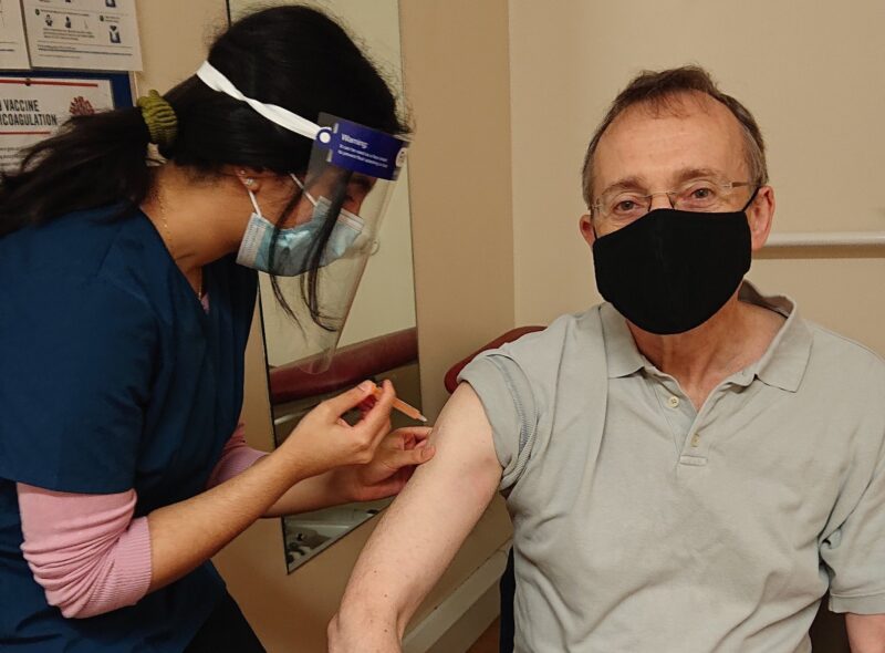 Getting my vaccine in H&F